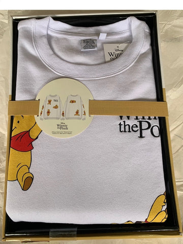 Disney Women's Winnie the Pooh Sweatshirt White Medium