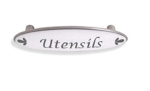 Utensils Drawer Pull (3 Pack) Satin Nickel 3"in