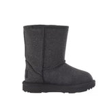 UGG Girls' Toddler Classic Short II Glitter Fashion Boot, Black 7