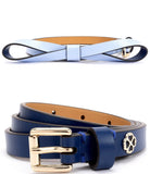 Kate Spade New York Women's 2-for-1 Leather Belt Set Blue