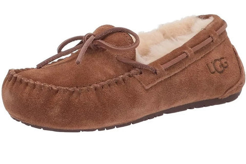 UGG Little Kid's Dakota Water-Resistant Suede Slippers Chestnut