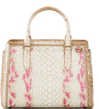 Brahmin Women's Small Finley, Apricot Rose Satchel Bag