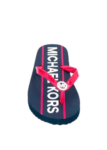 Michael Kors Women's MK Logo Flip Flop Red/Blue 6M