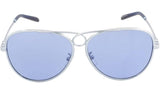 Tory Burch TY 6093 334865 Light Blue Gunmetal Sunglasses