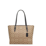 Coach Women's Mollie Tote (Signature Khaki/Black)