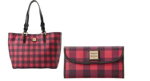 Dooney & Bourke Women's Tucker Nelly Tote With Clutch Wallet Red***