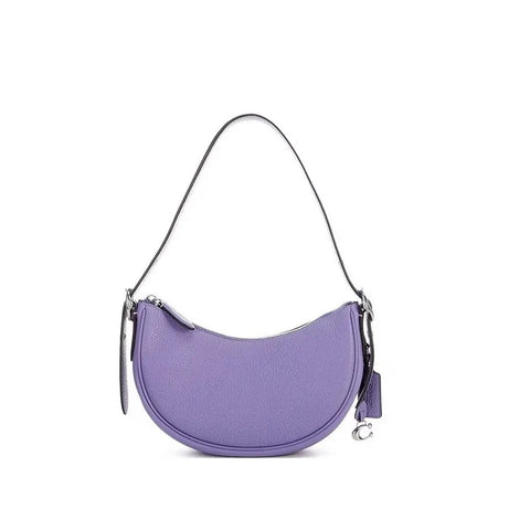 COACH Women's Soft Pebble Leather Luna Shoulder Bag Light Violet One Size