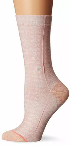 Stance Women's Bling Valentine's Day Crew Sock, Pink, Medium