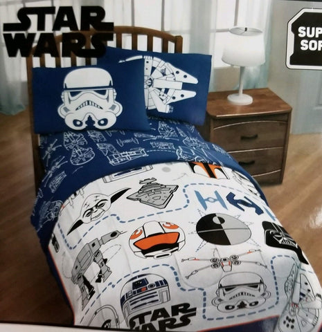 Star Wars Episode Twin Microfiber Comforter 64in X 86in