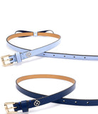 Kate Spade New York Women's 2-for-1 Leather Belt Set Blue