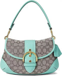 COACH Women's Soho Signature Jacquard Faded Blue Shoulder Bag