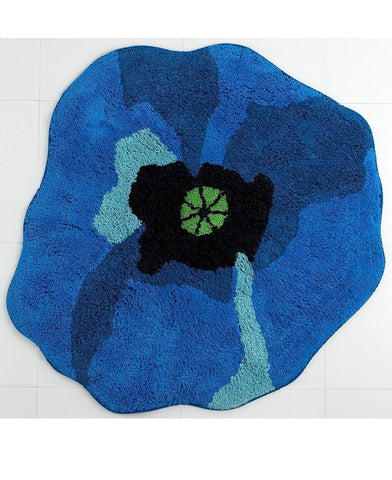 Vera Bath Rug Blue - Poppies