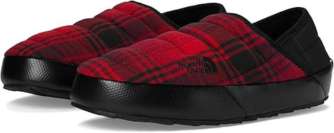 The North Face Women's Thermoball Traction Mule Red Yarn Dye Plaid Slippers