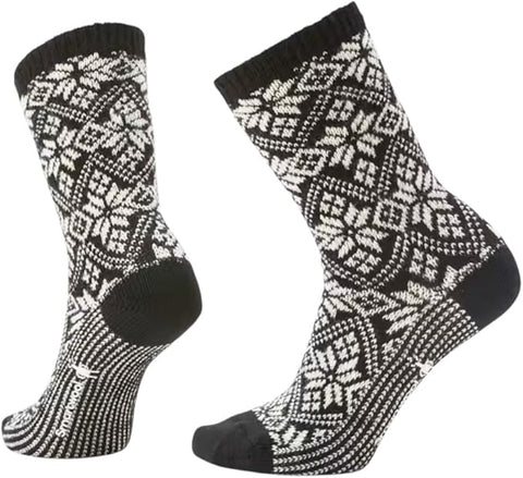 Smartwool Unisex Everyday Traditional Snowflake Wool Crew Socks Black Medium