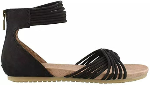 Adam Tucker Me Too Women's Serene 8 Nubuck Strappy Casual Sandal Black