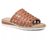 Adam Tucker Women's Woven Leather Slide Sandal 6.5 M