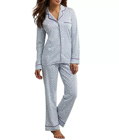 DKNY Women's Perfect Knit Pajama Set, Lite Vellum XL