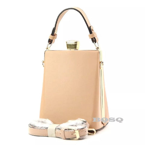 Isabelle Clutch Messenger/Crossbody Bag - Light Taupe