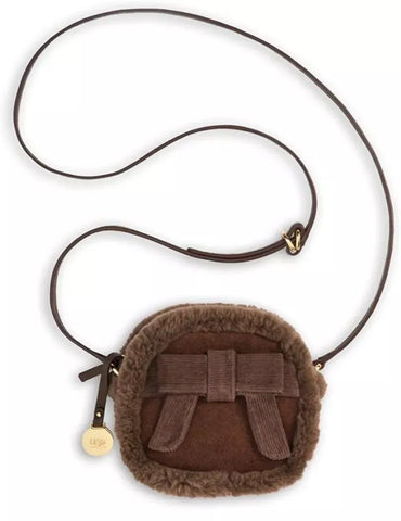 UGG Women's Bailey Bow Cord. Box Zip Chocolate Cross Body