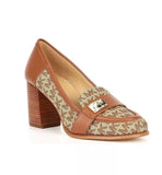 Michael Kors Women's Padma Jacquard Loafer Pumps Beige/Khaki