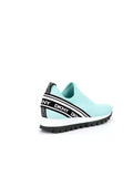 DKNY Women's Annie Signature Logo Detail Sneakers Aqua/White 8.5 M