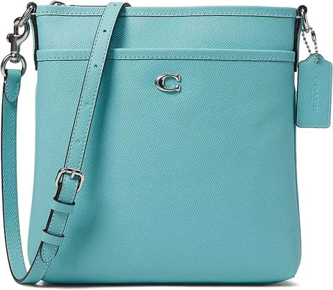 COACH Women's Cross Grain Leather Kitt Faded Blue One Size