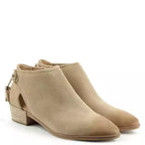 MICHAEL KORS Women's Jennings Suede Flat Ankle Boot Dark Khaki 8.5