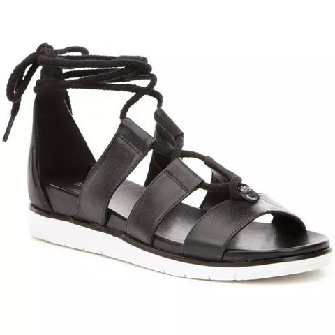 Michael Kors Women's McKenna Lace Up Sandals Black 8M