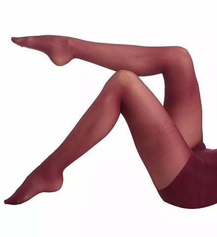 DKNY Women's Comfort Luxe Opaque Control Top Tights, Port Dark, Small