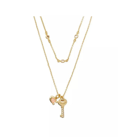 COACH Women's C Key Pendant Layered Necklace Gold