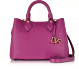 Diane Von Furstenberg Small Leather Carryall Satchel (Azalea)