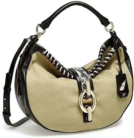 Diane von Furstenberg Women's Sutra Hobo in Laced Canvas, Olive/Snake, One Size