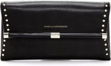 Diane von Furstenberg Women's 440 Studded Envelope Clutch, Black, One Size