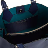 Diane Von Furstenberg On-the-Go Carryall Leather Bag (Dark Night/Teal)