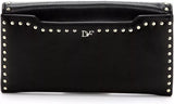 Diane von Furstenberg Women's 440 Studded Envelope Clutch, Black, One Size