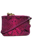 COACH Women's Python Leather Wristlet F50162 Raspberry