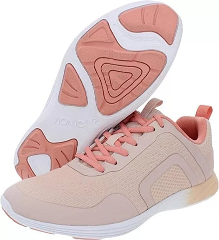 Vionic Women's JoJo Ombre Lace-Up Trainers Sneakers Coral 8.5M