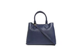 Diane Von Furstenberg On-the-Go Carryall Leather Bag (Dark Night/Teal)