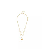 COACH Women's C Key Pendant Layered Necklace Gold